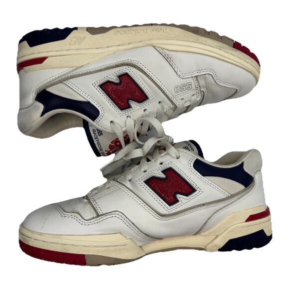 Authentic New Balance Aimé Leon Dore x 550 Red Navy Mens Shoes BB550A3 Size US 9 - Picture 5 of 9